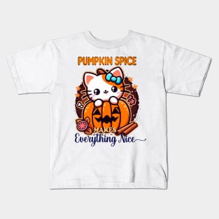 Pumpkin Spice Makes Everything Nice Kids T-Shirt